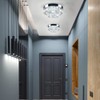 Cainjiazh Mini Chandelier LED Crystal Ceiling Light 2 Layers Flush