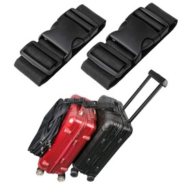 Luxebell Add A Bag Luggage Straps, 1.96 in W x1.64 ft L, 2-Pack