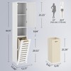 VECELO 66'' Tall Tilt Out Laundry Hamper Cabinet, Hidden Laundry