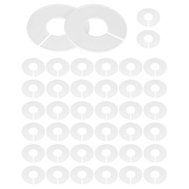 QWORK 40 Pack White Plastic Clothing Size Divider, Closet Rack Dividers, for Sorting Clothes Size, Color, Reusable