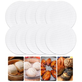 10 Pcs Round Silicone Dehydrator Sheets, Silicone Steamer Mesh Non Stick Food Fruit Dehydrator Mats Steamer Mat Mesh Sheet for Buns Pastry Dim Sum Cooking, Fruit Dryer (10 x 10 inch)