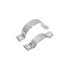 MZ 2-piece exhaust clamp with bracket, chromed, rear - for