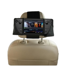 Levigo Car Headrest Mount Game Console Holder Compatible with Steam Deck, Car Back Seat Nylon Headrest Holder with Fixing Strap for Game Console