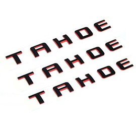 Yoaoo 3pack OEM Nameplate Emblem 3D Badge Replacement for Tahoe 1995-2020 Gloss Red Line Redline Gloss