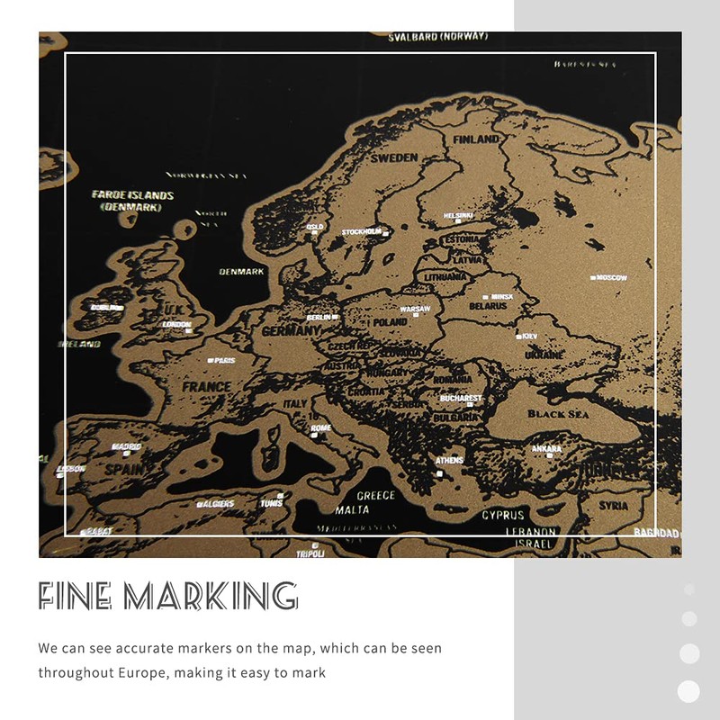 Weltkarte Rubbeln, Hillylolly Rubbel Landkarte, Scratch Map World, 42.5 x