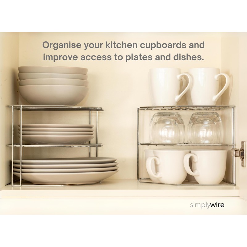 simplywire – 3 Tier Plate Racks – Pack of 2