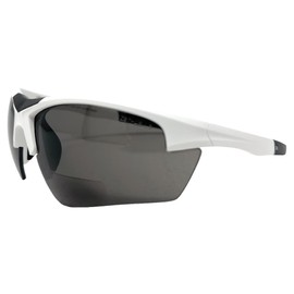 Incredible Bargains The Jagger Bifocal Sun Reader Sport & Wrap-Around Safety Reading Sunglasses, + 2.50 White