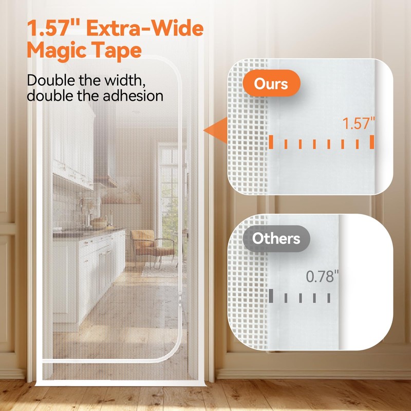 BFNN Cat Screen Door, Extra Tall Cat-Proof Mesh Gate, Fit