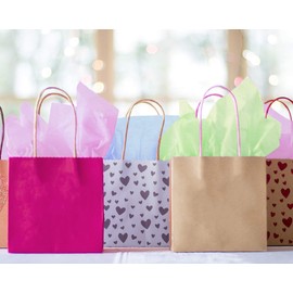 (120 Sheets) Colored Tissue Paper for Gift Wrapping Bags, Bulk Set for Holidays, Art Crafts, 10 Assorted Colors, 20 x 26 In