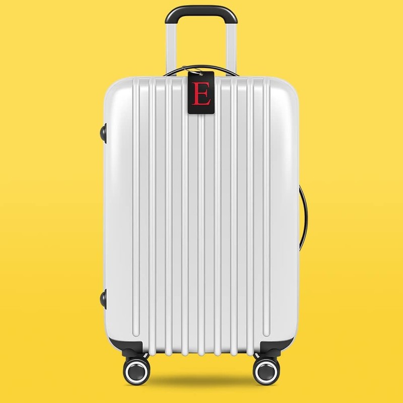 Etiqueta de equipaje plegable con lazo de acero inoxidable -