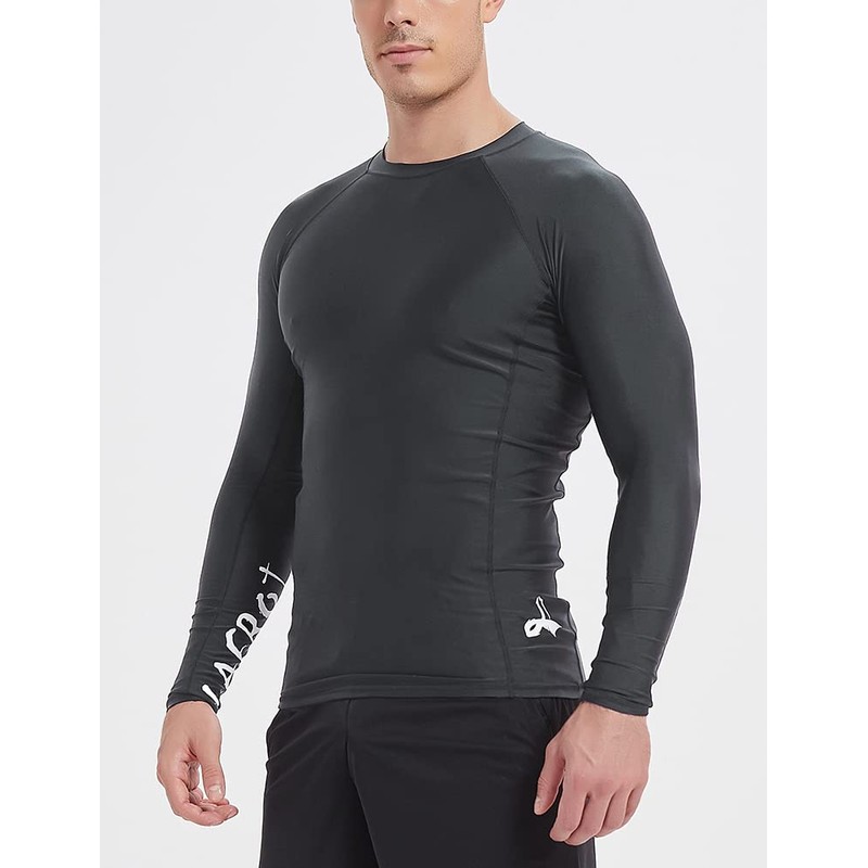 LAFROI Men's Long-Sleeved UPF 50+ Compression Shirt, Rash Guard, CLYYB