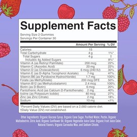 MaryRuth Organics | Kids Multivitamin Gummies, Mixed Berry & Cherry, 60 ct | Gomitas multivitamínicas para niños, mezcla de bayas y cerezas, 60 gomita