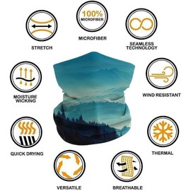 Multifunctional Neck Warmer Tube Scarf Face Mask Balaclava Headwrap Bike Headwear Snood Gaiter (Design 4)