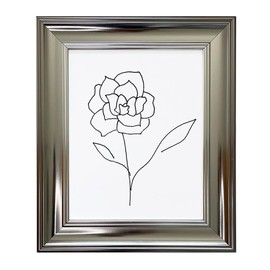 Aryllis 10x8 Photo Frame (25.4cm x 20.32cm), Gloss Silver, Freestanding & Wall Mountable Picture Frame for 10x8 Prints
