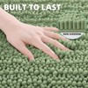 OLANLY Luxury Chenille Bath Mat, Extra Soft Thick Absorbent Shaggy