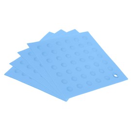 CASA -J Silicone Trivets Mat Pot Holders Hot Pads for Hot Dishes and Hot Pots, Heat Resistant Counter Mats for Tables Placemats, Countertops, Jar Opener-Sky Blue