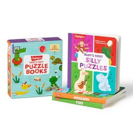 Baby’s First Puzzle Books: Interactive Board Books for Babies and Toddlers, 3 Fun Activity Books with Foam Puzzle Pieces, Mazes, Silly Scenes for Play Time (Highlights Baby's First Puzzle Books)