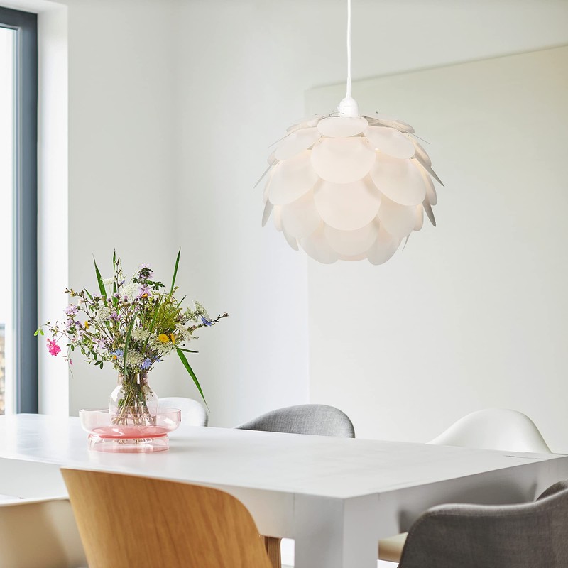 kwmobile DIY Puzzle Lampshade Flower Design Set with Ceiling Mounting