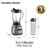 Hamilton Beach Wave Action Blender for Smoothies, Stainless Steel Ice