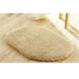 RK-HYTQWR Absorbent Soft Bedroom Bathroom Floor Non-Slip Door Bath Mat Shower Rug 30 * 50Cm,Silver Gray 30X50Cm Oval Carpet,Silver Gray