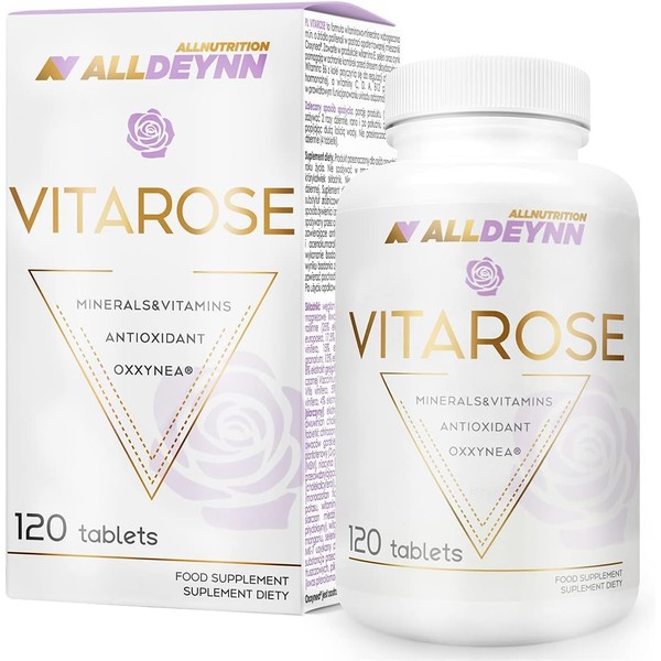 ALLNUTRITION Alldeynn Vitarose for Women Oxxynea Complex 22 Fruit and Vegetable Extract Antioxidant Support Slows Aging Process 120 Pills 60 Servings Per Pack