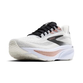 Brooks Women’s Ghost 17 Neutral Running Shoe - White/Black/Rose Gold - 5.5 Wide