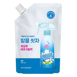 On the Body Let’s Wash Your Feet Cotton Foot Cooling Shampoo Refill, 1 Pack, 1 Piece, 500ml / 온더바디 발을 씻자 코튼풋 쿨링 샴푸 리필, 1개입, 1개, 500ml