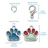 PandaHall Cat Dog Paw Print Alloy Enamel Pendant Jewelry Making,