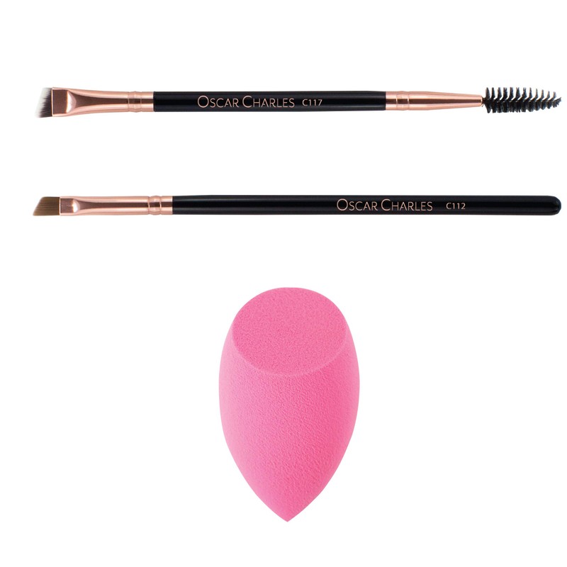 Oscar Charles Professional Radiance Makeup Brush Set with Beauty Sponge
