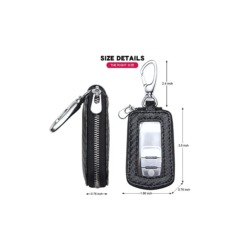 VSLIH Universal Genuine Leather Car Key Fob Case