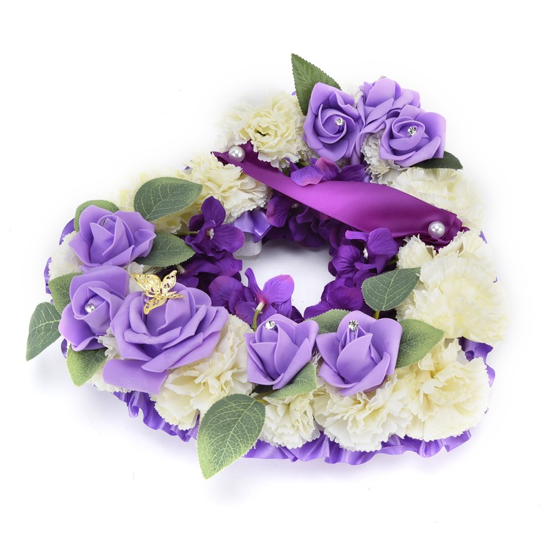 Artificial Heart Shaped Wreaths Wedding Wreaths Fake Flowers Decoration for
