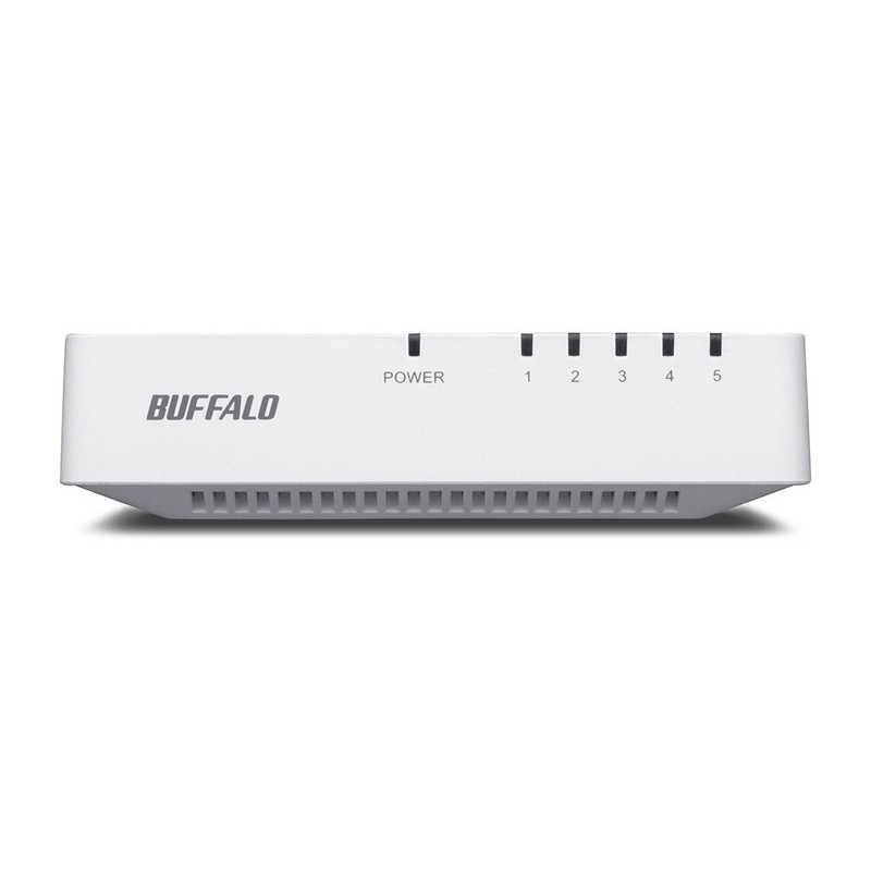BUFFALO LSW4-TX-5EPL/WHD 10/100Mbps Compatible Plastic Housing AC Power 5 Port