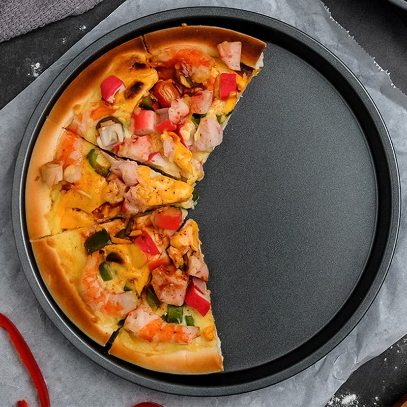 Operitacx Non Stick Pizza Baking Tray Carbon Steel Baking Pan