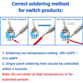 12 Pcs Mini Toggle Switch SPST with 2 Pcs Waterproof Caps MTS-101 ON/Off 2 Pin 2 Position 6 A 125 V Miniature Small MiniSwitches