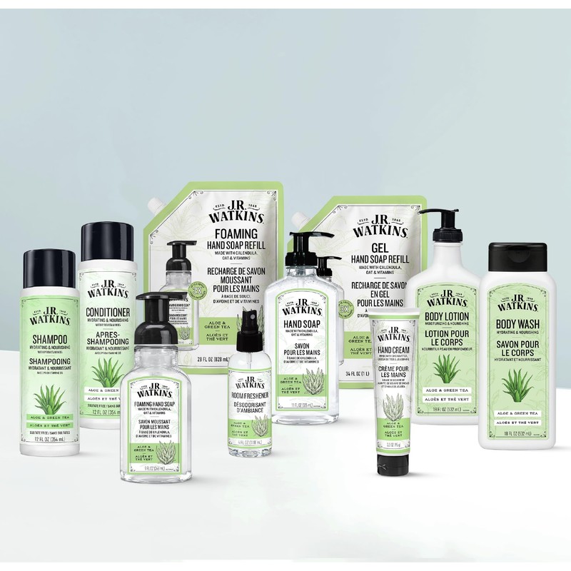 J.R. Watkins Daily Moisturizing Body Lotion, Aloe & Green Tea,
