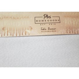 PBS Homegoods 1 Fabric Printed Table Runner (14"x72") CHRISTMAS POINSETTIA FLOWERS, PBS