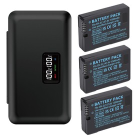 Palogreen 3-Pack EN-EL14 EN-EL14A Batteries with Charger for Nikon D3200 D3500 D5100 D3300 D3400 D5600 D5500 D5300 D5200 DF, Coolpix P7000, P7100, P7700, P7800 Cameras & More