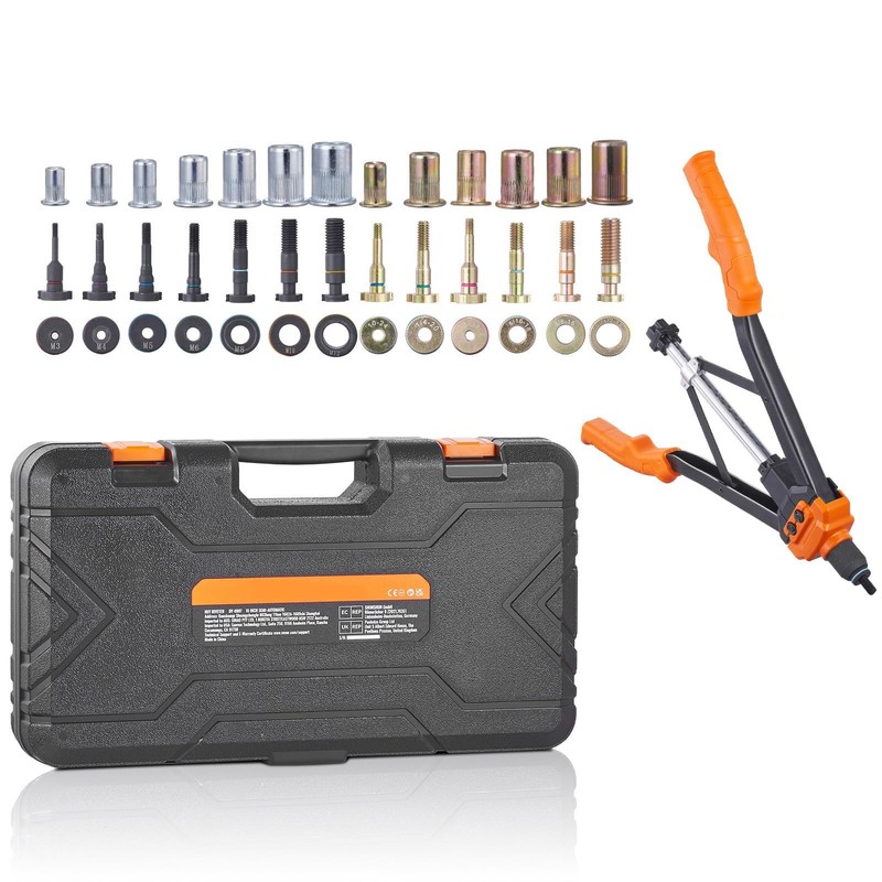 Happybuy 16” Rivet Nut Tool Kit, 13PCS Mandrels, 186PCS Rivet