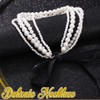 Handcess Bow Pearl Necklace Beaded Layered Necklaces Pearl Choker Necklace