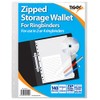 A4 Zipped Stud Wallet Ringbinder Clear Filing Expanding Storage Folders x 5