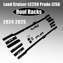 Roof Rack Cross Bars Compatible with 2024 2025 Toyota Land Cruiser Prado LC250 J250 Aluminum Alloy 200LBS Load Crossbar Racks Roof Luggage Carriers Cargo Racks Rails