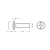 M4 (4mm x 25mm) Flanged Zinc Machine Button Head Screws