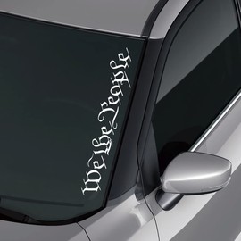 We The People Decal Sticker Car Truck Windshield Banner Sticker 2nd Amendment American Pride | White | 23x4in