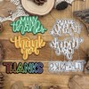 Christmas Elegant Thank You Metal Die Cuts,Spring Sunflower Frame Leaf