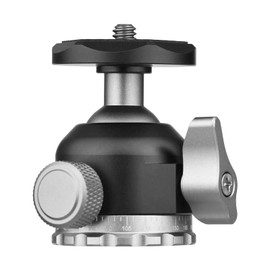 Andoer Mini Ball Head Tripod Head, Panoramic Ball Head Tripod Head Aluminium Alloy CNC Machining with 1/4 Inch Screw Connection for Cameras DSLR Monopod Slider Tripod, 5 kg / 11 lbs Load Capacity