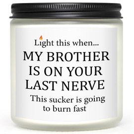 Gusgopo Sister in Law Gifts, Best Bride Lavender Soy 7 Oz Candle-Light This When My Brother is On Your Last Nerve, Funny Christmas Birthday Valentine's Day Gifts for New Sister in Law(White)