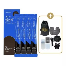SeedB [씨드비] 물염색 시즌2 프리미엄 새치 커버 다크브라운 4회분+염색도구 Seedbe Season 2 Premium Gray Hair Cover Dark Brown 4 Applications + Dyeing Tool