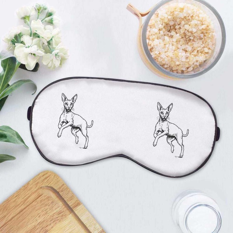 'Cornish Rex Cat' Sleep/Travel Eye Mask (EY00024607)