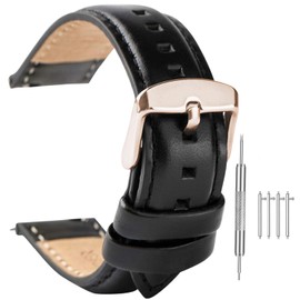 Spolife Quick Release Men's & Women's Leather Watch Straps, Leather Replacement Strap 18 mm 20 mm 22 mm, Universal Leather Watch Strap