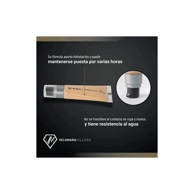 Base de maquillaje Bissú Maquillaje Líquido Tono Avena